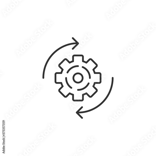 Gear icon. Cogwheel symbol modern, simple, vector, icon for website design, mobile app, ui. Vector Illustration