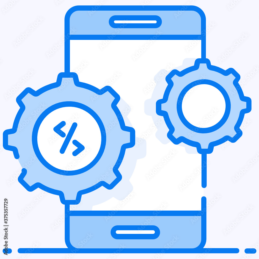 Gear with mobile phone, design of app development icon
Gear with mobile phone, design of app development icon
