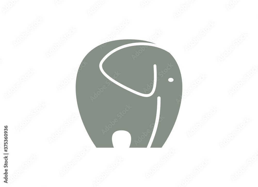 Elephant logo, emblem or symbol