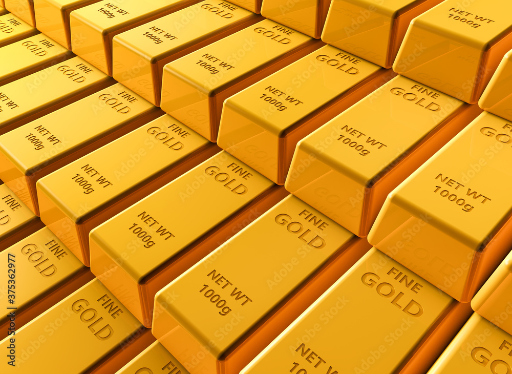Stacks of gold bars Stacks of gold bars
