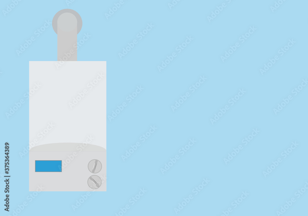 modern gas boiler on a blue background, saving energy and cash
modern gas boiler on a blue background, saving energy and cash