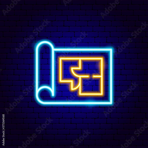 House Plan Neon Sign