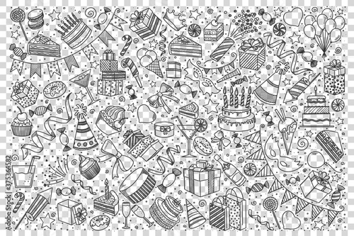 Holiday doodle set