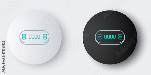 Line Poker table icon isolated on grey background. Colorful outline concept. Vector.