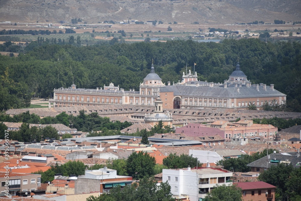 Palacio de Aranjuez en Madrid desde lo alto