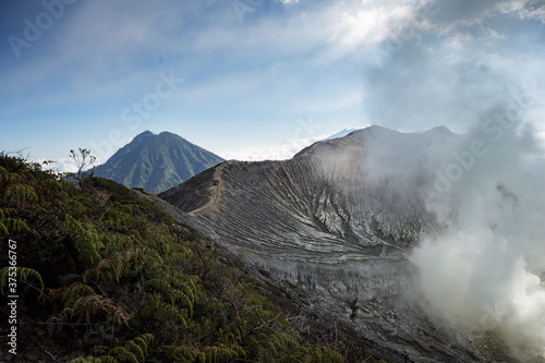 Ijen Crater or Kawah Ijen is a volcanic tourism attraction in Indonesia with beautiful landscape