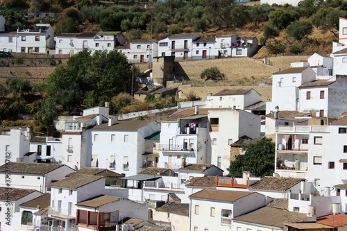 Landscape of Setenil de las Bodegas, white village of Cádiz (Andalusia, Spain)  © jimenezar