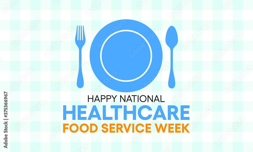 Vector illustration on the theme of Healthcare food service workers
