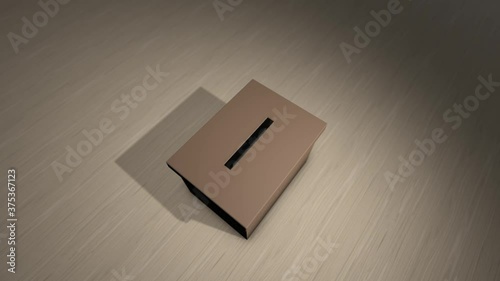 Ballot box with votes being cast via mail-in voting
