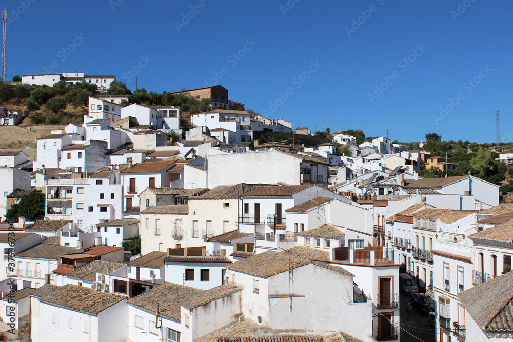 Landscape of Setenil de las Bodegas, a town in Cádiz that belongs to the route of the white villages