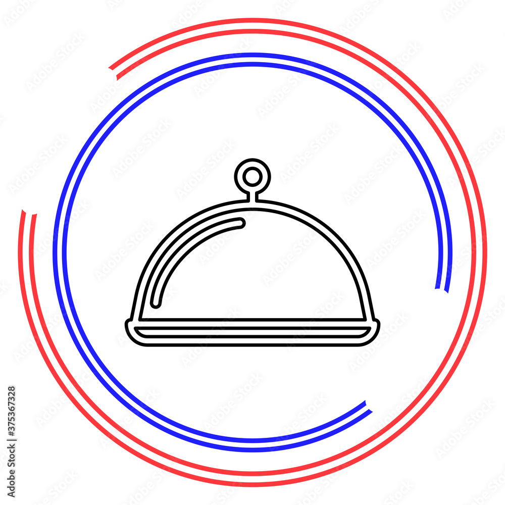 Fototapeta premium Food platter serving sign icon