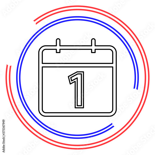 vector calendar day icon, day symbol, event icon