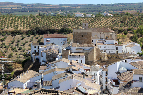 Cityscape of Setenil de las Bodegas, white village of Cádiz 