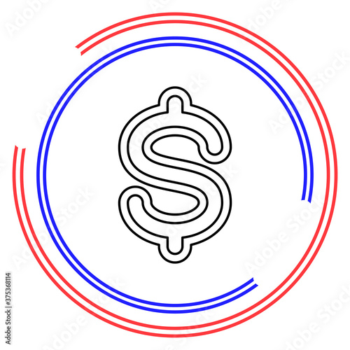 Dollar sign icon, currency sign - money symbol