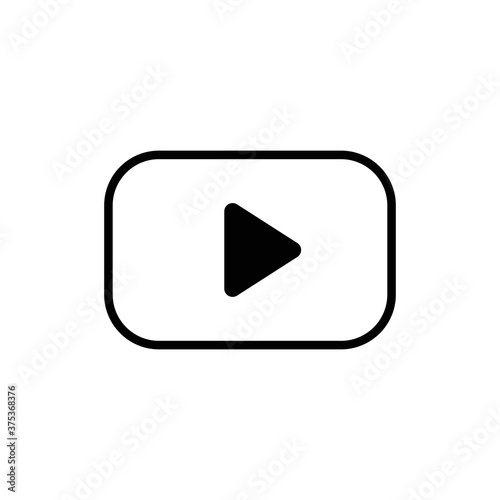 Play vector icon. Symbol button Play video. Media play icon. Audio play button. Web design icon. EPS