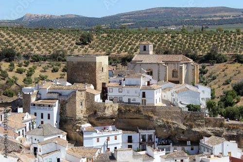 Cityscape of Setenil de las Bodegas, white village of Cádiz  © jimenezar