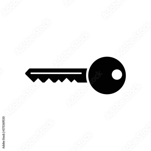 Key vector icon. Open house key icon. Key from the lock icon. Key icon - information protection symbol. © Flat Design