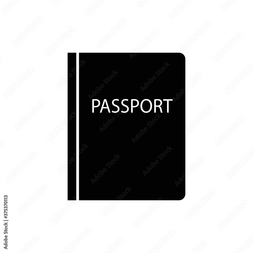 Passport with biometric data icon isolated on background. International travel passport document icon. Passport vector icon EPS 10. Passport Icon - Travel. Pass isolated.