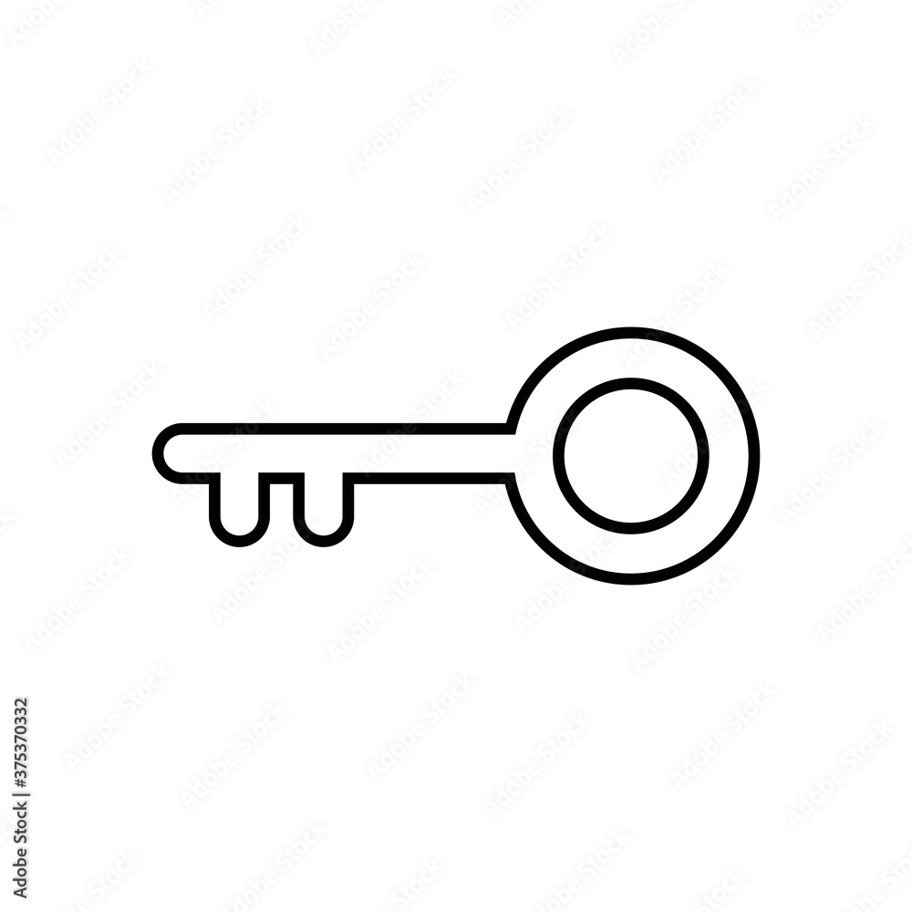 Key vector icon. Open house key icon. Key from the lock icon. Key icon - information protection symbol. Key vector icon. Open house key icon. Key from the lock icon. Key icon - information protection symbol.