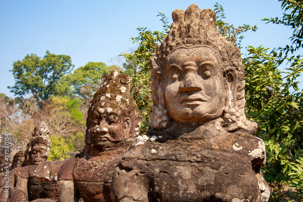 Obraz premium Skulpuren in angkor