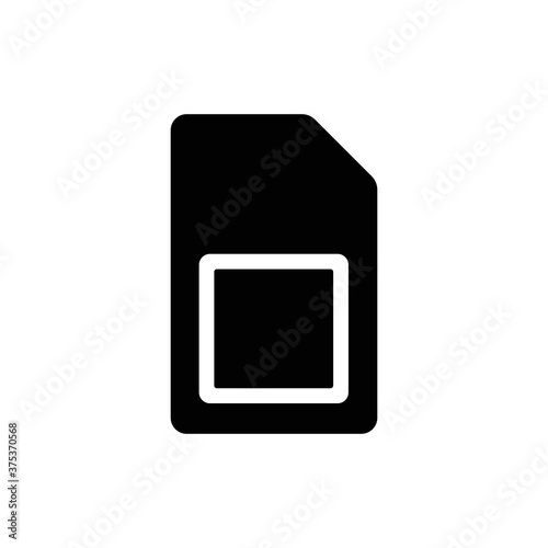 Sim card vector icon. Sim card icon symbol. Sim card - mobile slot icon. Mobile Cellular Phone Sim Card Chip Isolated