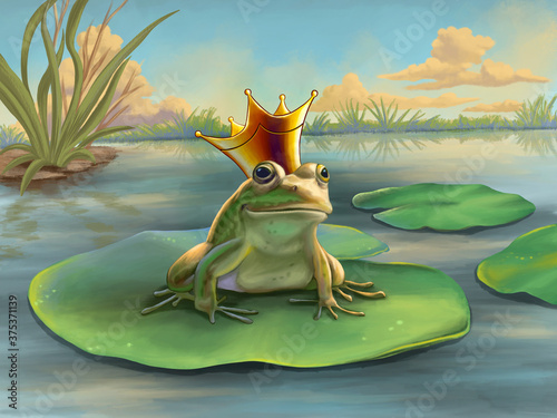 Fotografie Frog prince in a pond