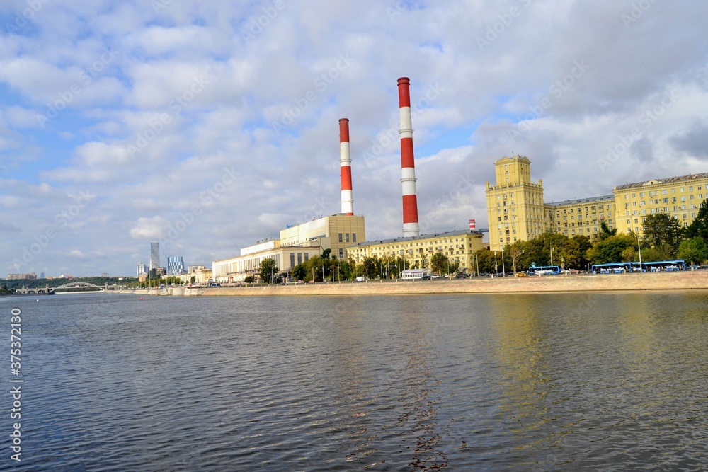 Thermal power Plant on the embankment of the Moscow river Thermal power Plant on the embankment of the Moscow river