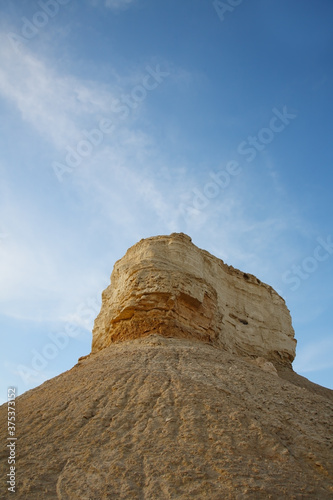 Natural rock "Sphinx" in the desert