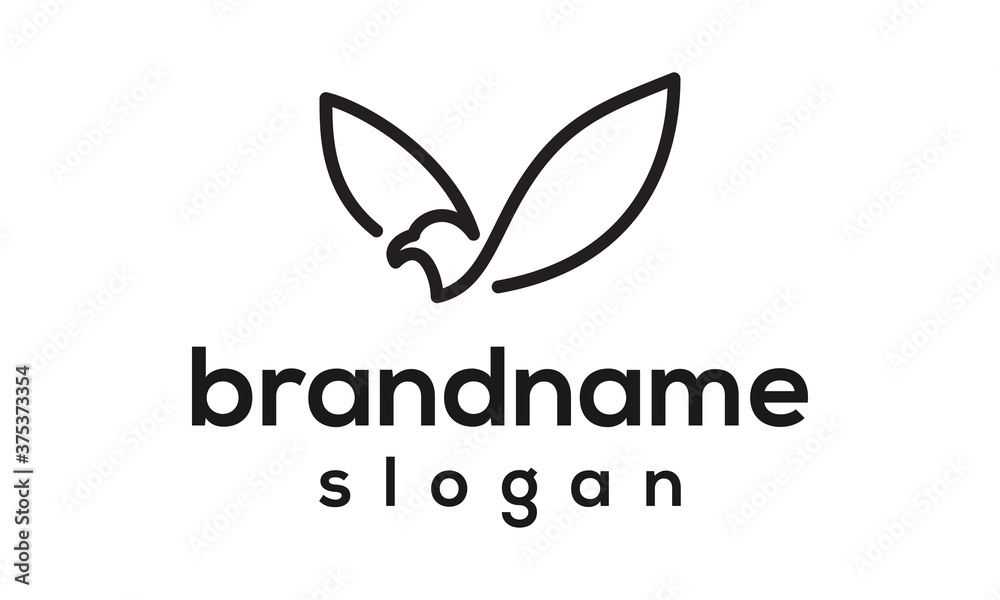 Obraz premium Simple eagle logo design vector