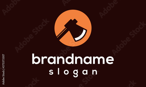 Modern axe logo design vector