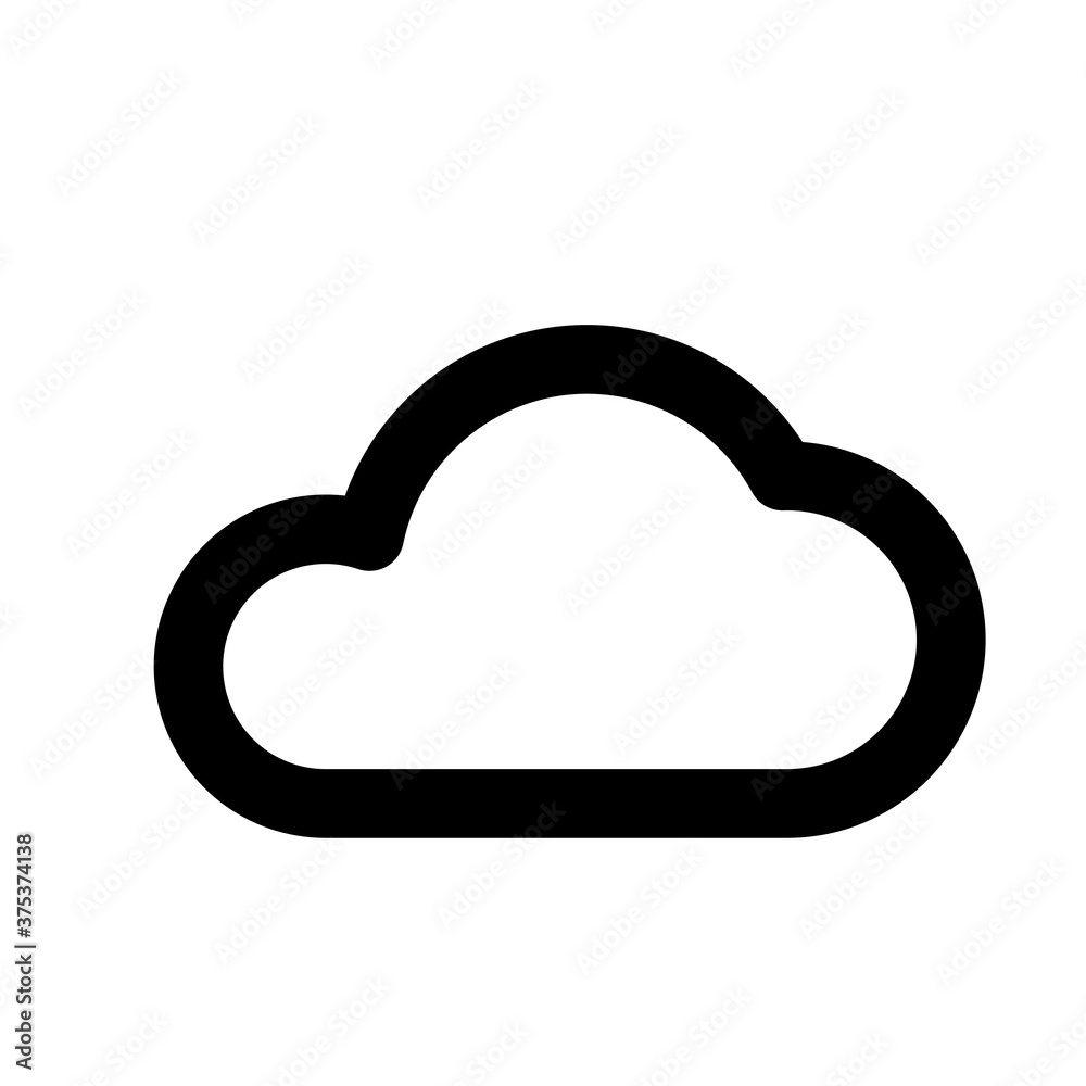 Naklejka clouds icon in different style vector illustration. two colored and black clouds vector icons designed in filled, outline, line and stroke style can be used for web, mobile, ui