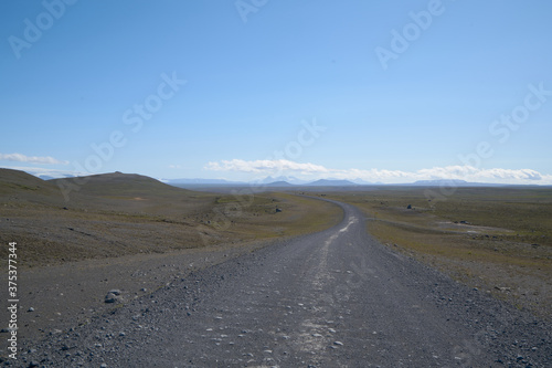 Glacier scenery along the Kjolur Highland Road F35, Iceland, Europe