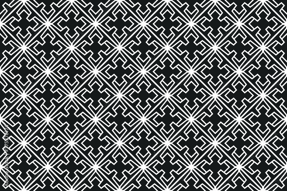 Geometric seamless pattern with lines. Lattice design.