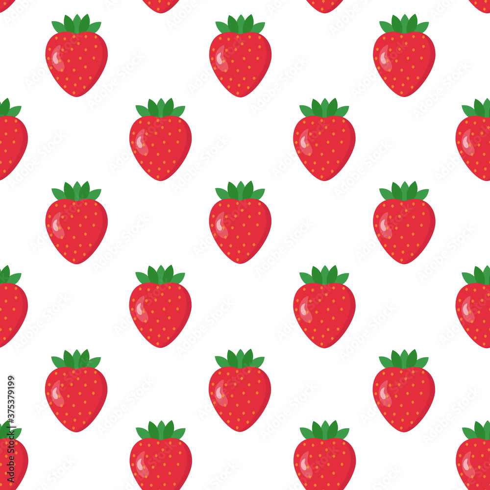 This is a seamless pattern of strawberry on a white background. Could be used for flyers, postcards, banners, gift paper, holiday decorations, etc. This is a seamless pattern of strawberry on a white background. Could be used for flyers, postcards, banners, gift paper, holiday decorations, etc.