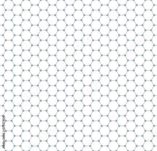 Abstract hexagons seamless pattern and grid texture.
