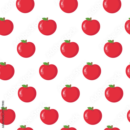 This is a seamless pattern texture of apple on a white background. Wrapping paper.