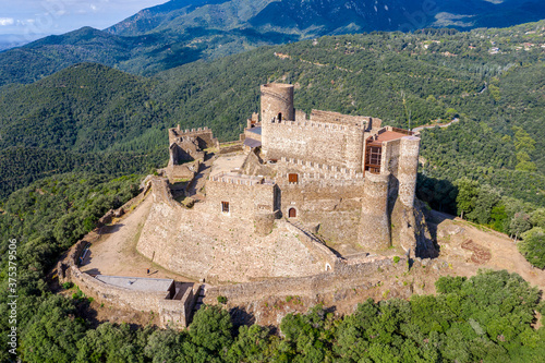 Medieval Montsoriu Castle. in the Montseny Natural Park Spain photo