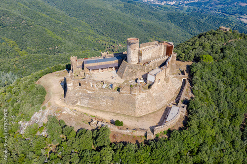 Medieval Montsoriu Castle. in the Montseny Natural Park Spain photo