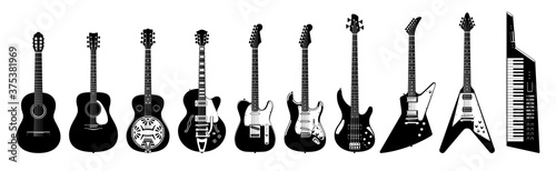 Obraz na plátně Guitar set