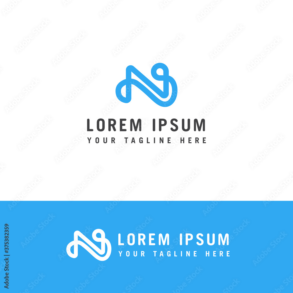 Initials Monogram N Letter Logo Design Vector . Creative modern Initial N logo. Initials Monogram N Letter Logo Design Vector . Creative modern Initial N logo.