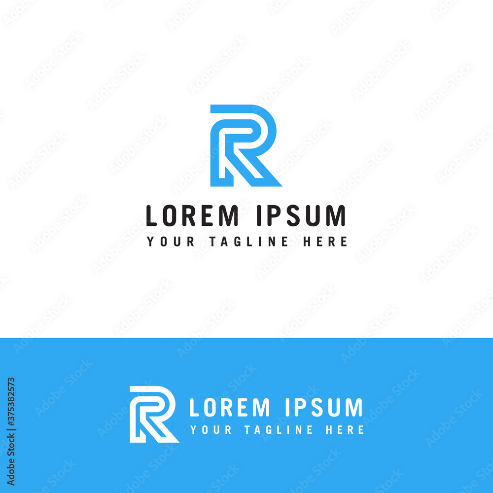 Capital letter R Template for emblem, logos and monograms. R logo with minimalist style. Capital letter R Template for emblem, logos and monograms. R logo with minimalist style.