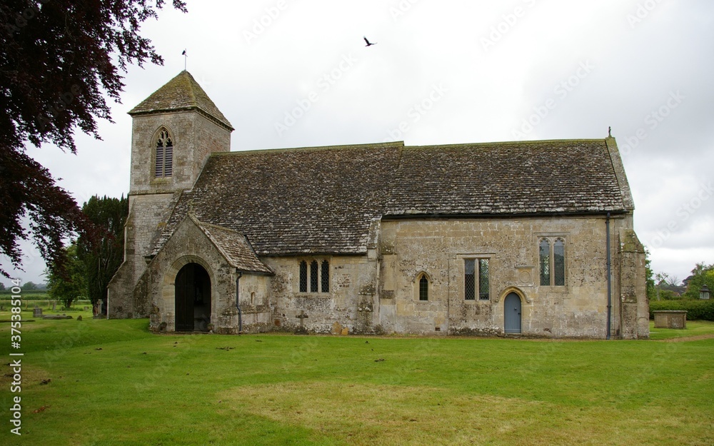 The medieval St. Peter's Church at Poulshot, Wiltshire, England, UK.