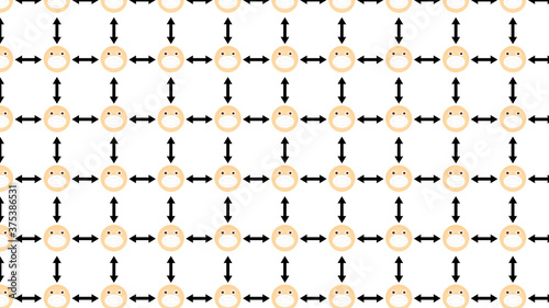 Keep distance from COVID-19, pattern with large pattern size, suitable for background