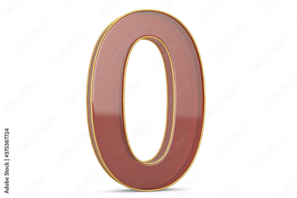 Golden frame numeral Isolated On White Background, 3D render. 3D illustration. Golden frame numeral Isolated On White Background, 3D render. 3D illustration.