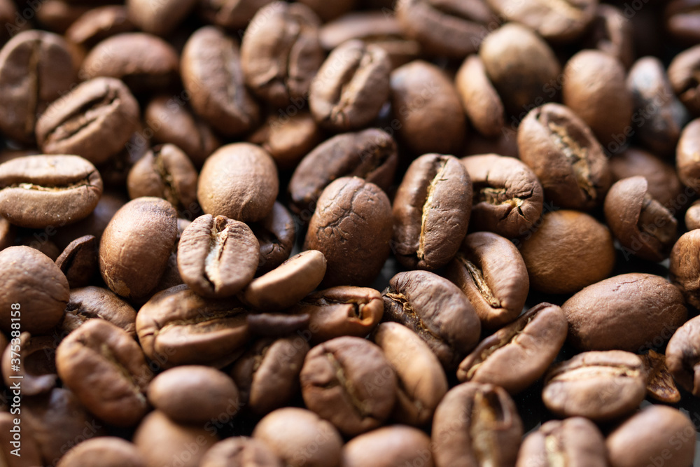 Coffee bean background close up Coffee bean background close up