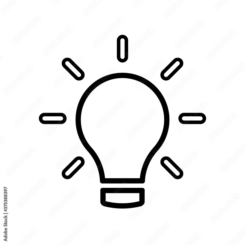 Idea creativity icon v2. Internet flat icon symbol for applications.