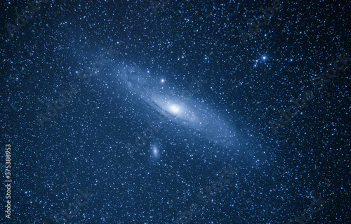 Andromeda Galaxy M31.  Stars and space dust in the universe.  Astronomical background  deep space.