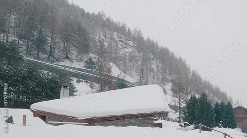 A timelaps during a snow storm