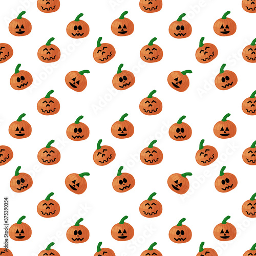pumpkins for halloween seamless pattern 