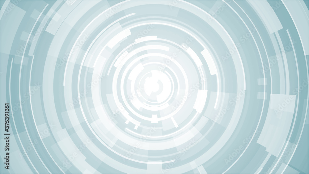 Circle white blue bright technology Hi-tech background. Abstract graphic digital future concept design.